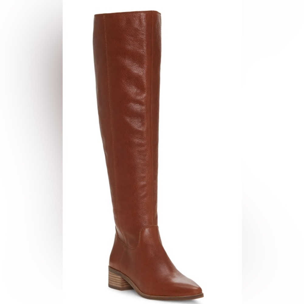 Lucky Brand Kitrie leather Knee High Camel Riding Boots